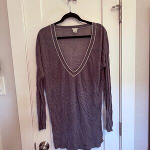 Club Monaco Deep V Neck Lightweight Sweater Tunic Size L